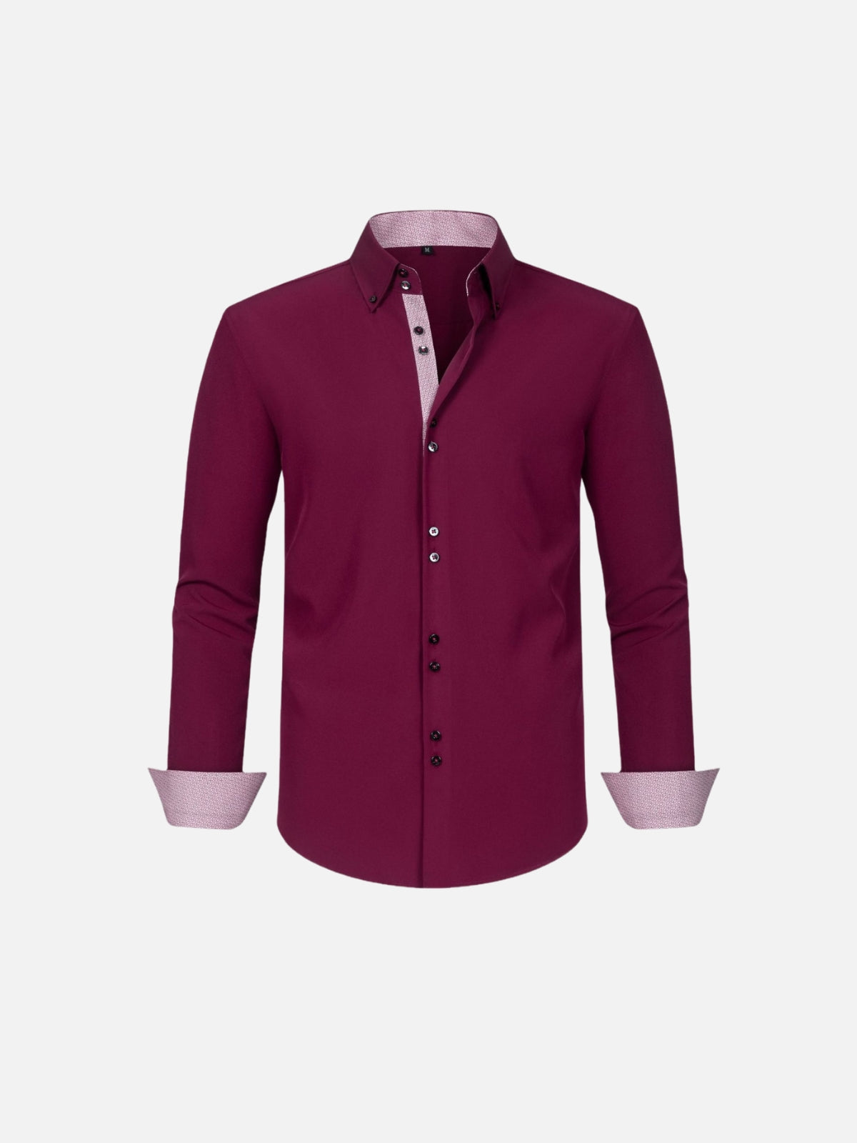 Color-Match Four-Way Contrast Stretch Shirt
