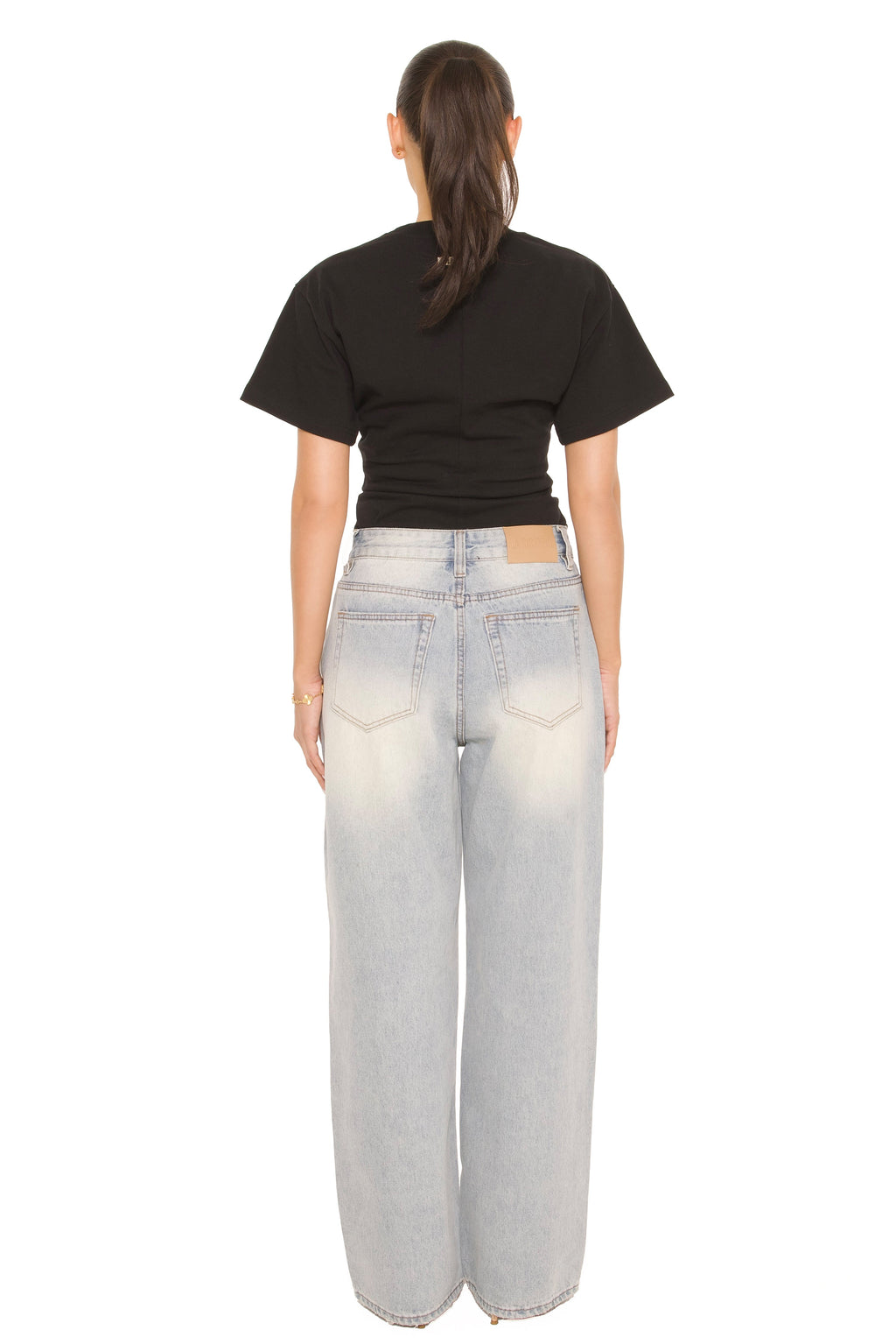 Embroidered Signature Jeans Light Blue