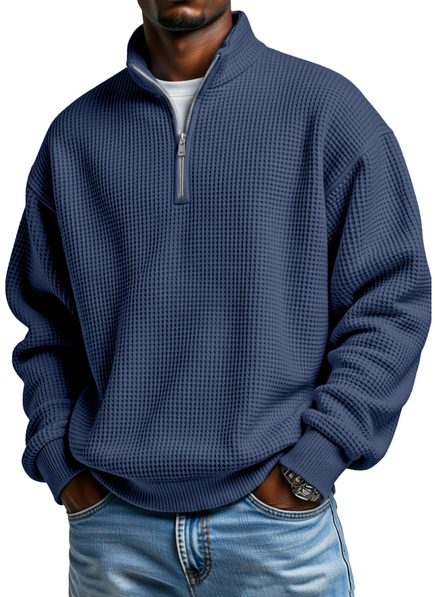 Cozy Waffle Half-Zip Polo