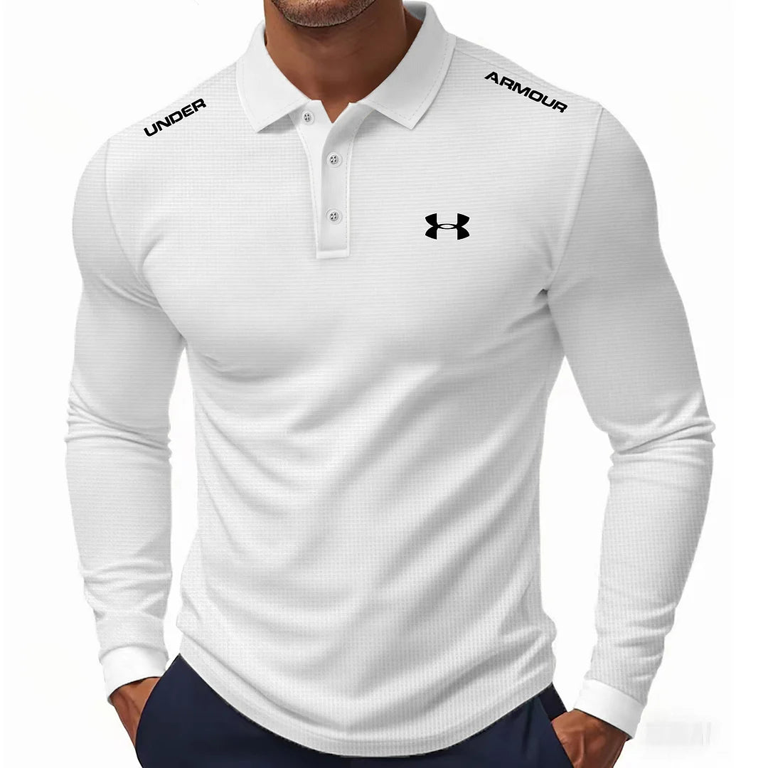 Waffle Texture Lapel Button Shirt