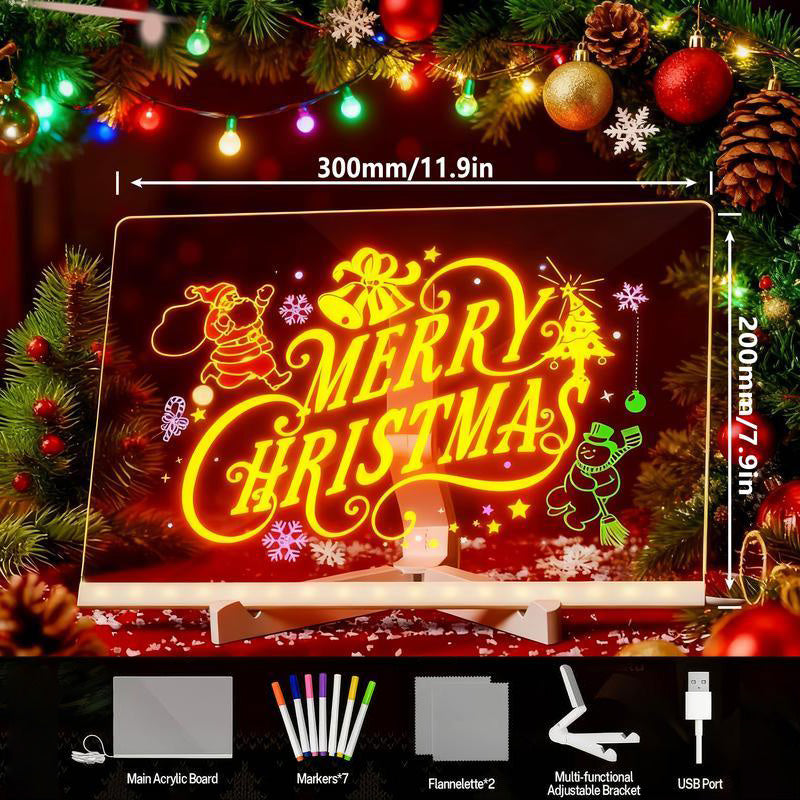 🎄The perfect Christmas gift for kids🎄 Acrylic erasable neon art board and markers